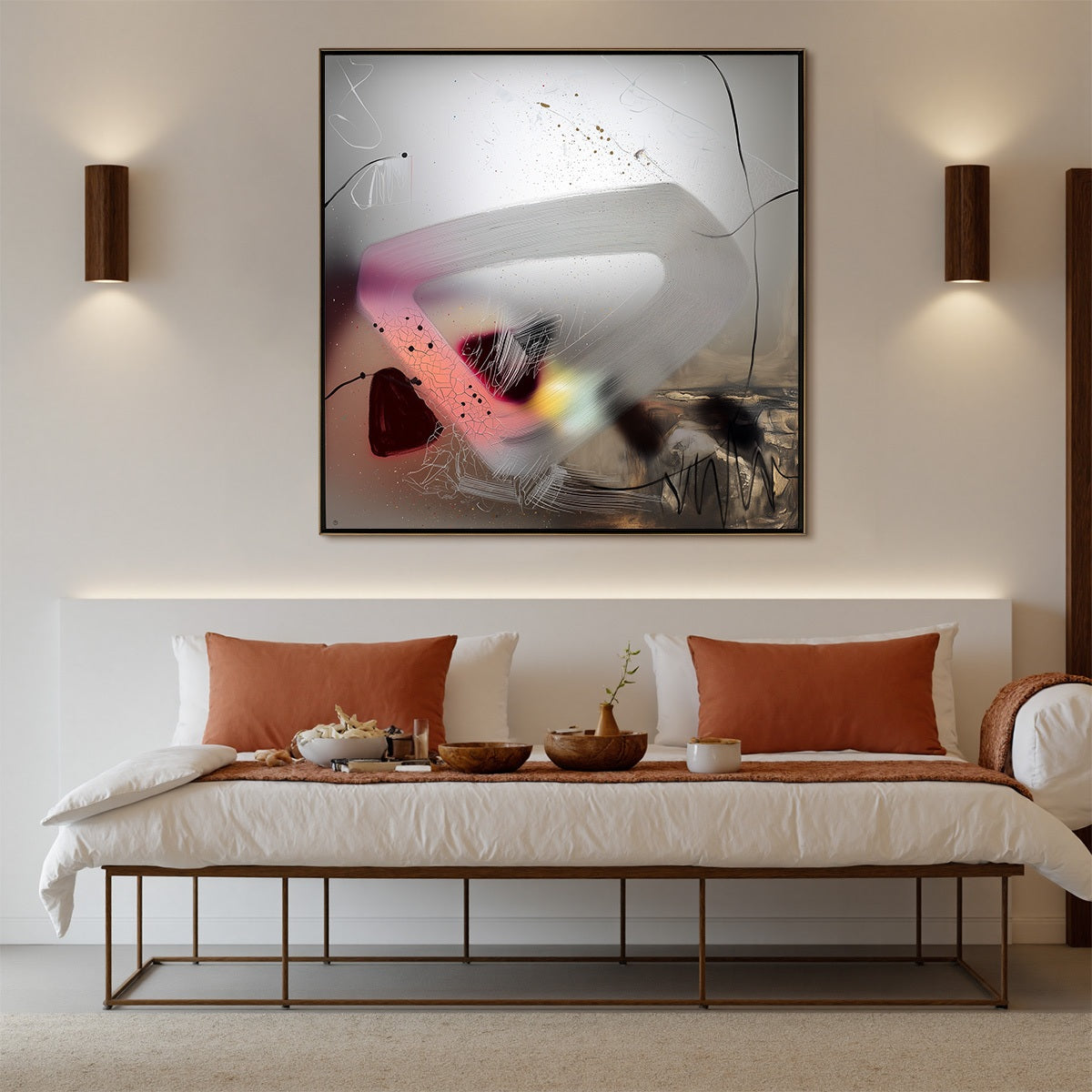 ETHEREAL WHISPERS: Abstract Mixed Media Oil Painting - Image 2