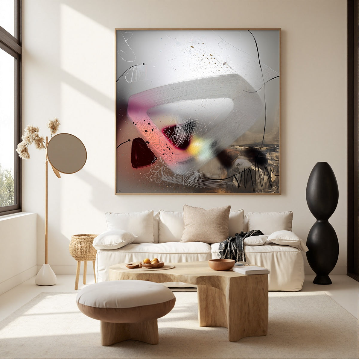 ETHEREAL WHISPERS: Abstract Mixed Media Oil Painting - Image 8