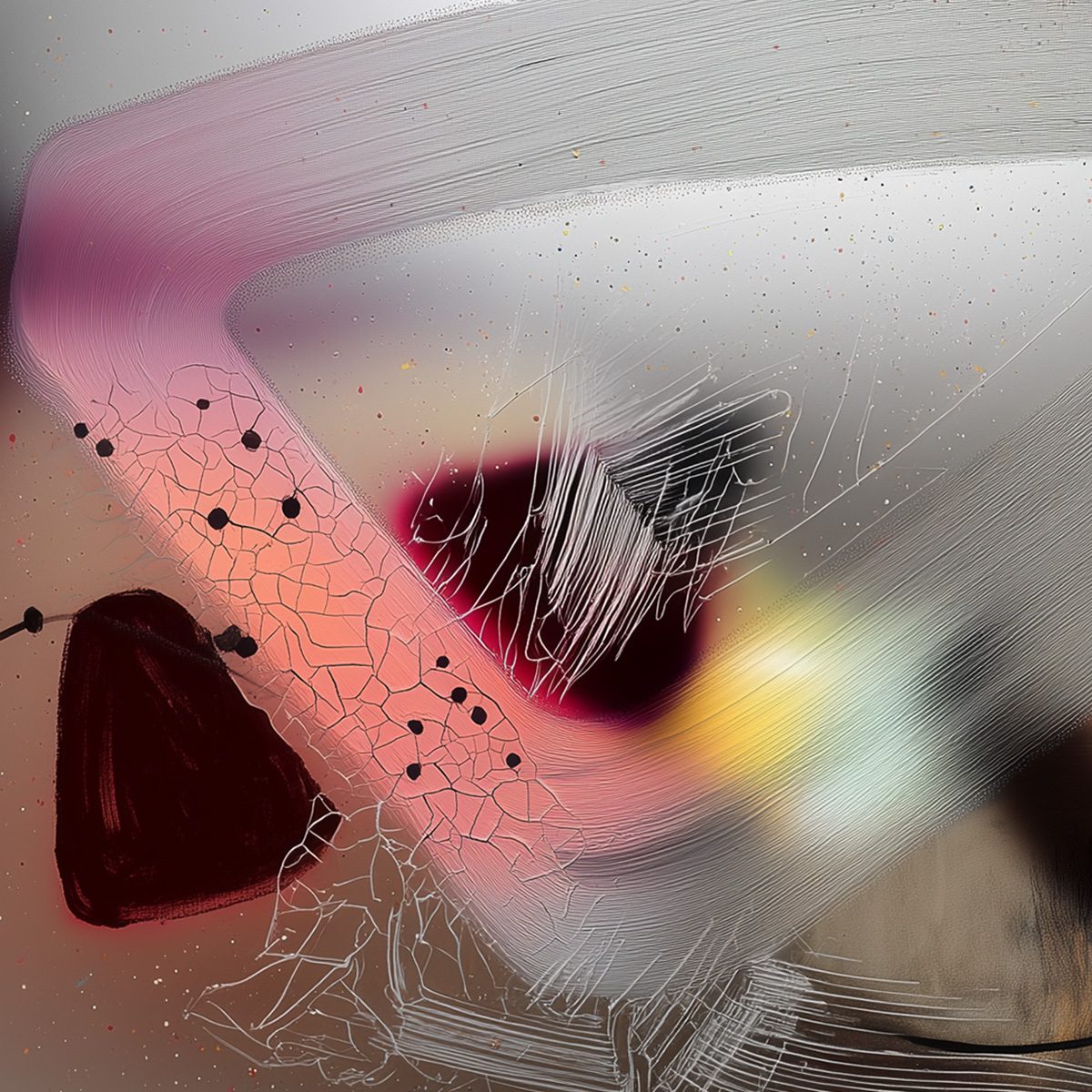 ETHEREAL WHISPERS: Abstract Mixed Media Oil Painting - Image 7