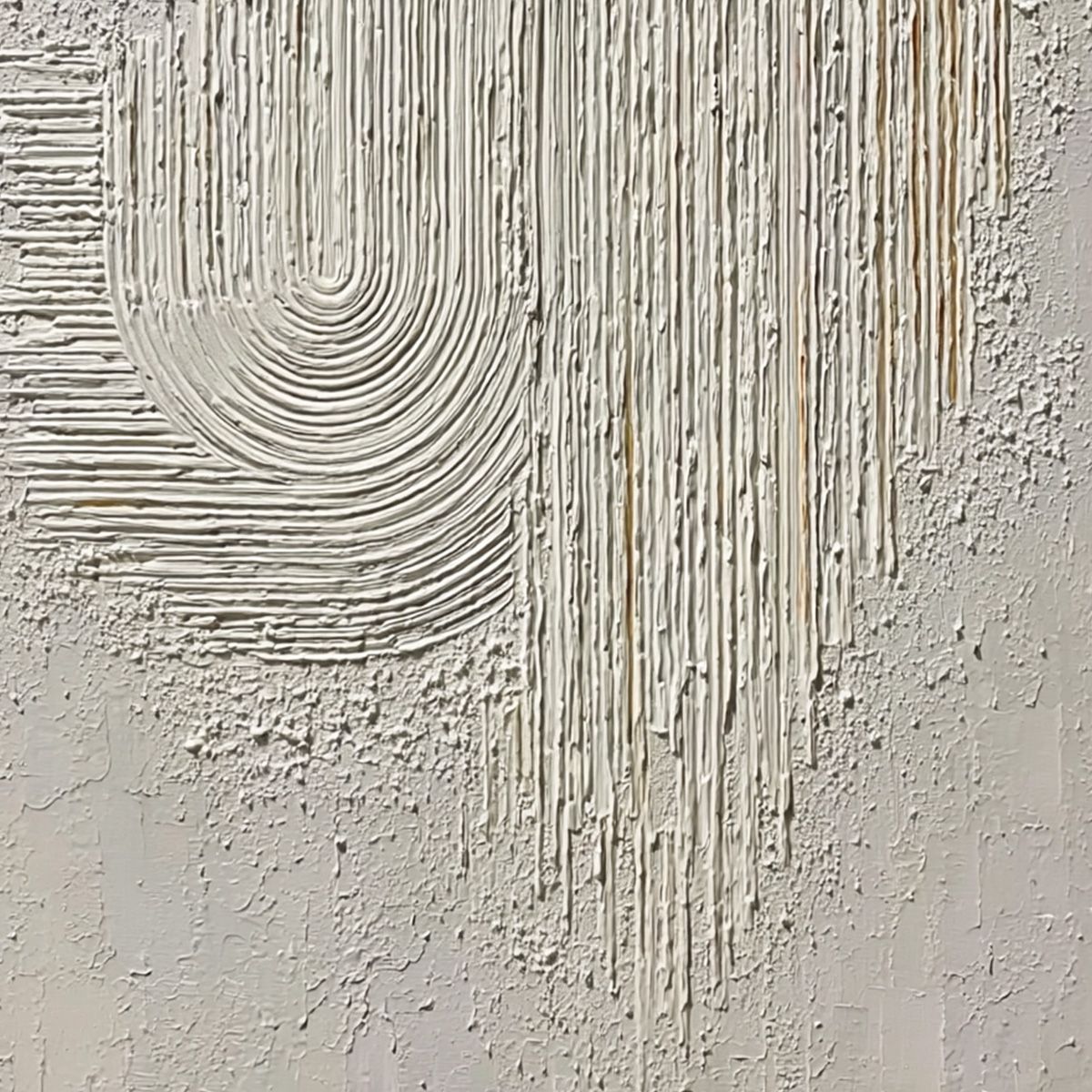 Echoes in Silence: Textured White Abstract Wabi Sabi Wall Art - Image 5