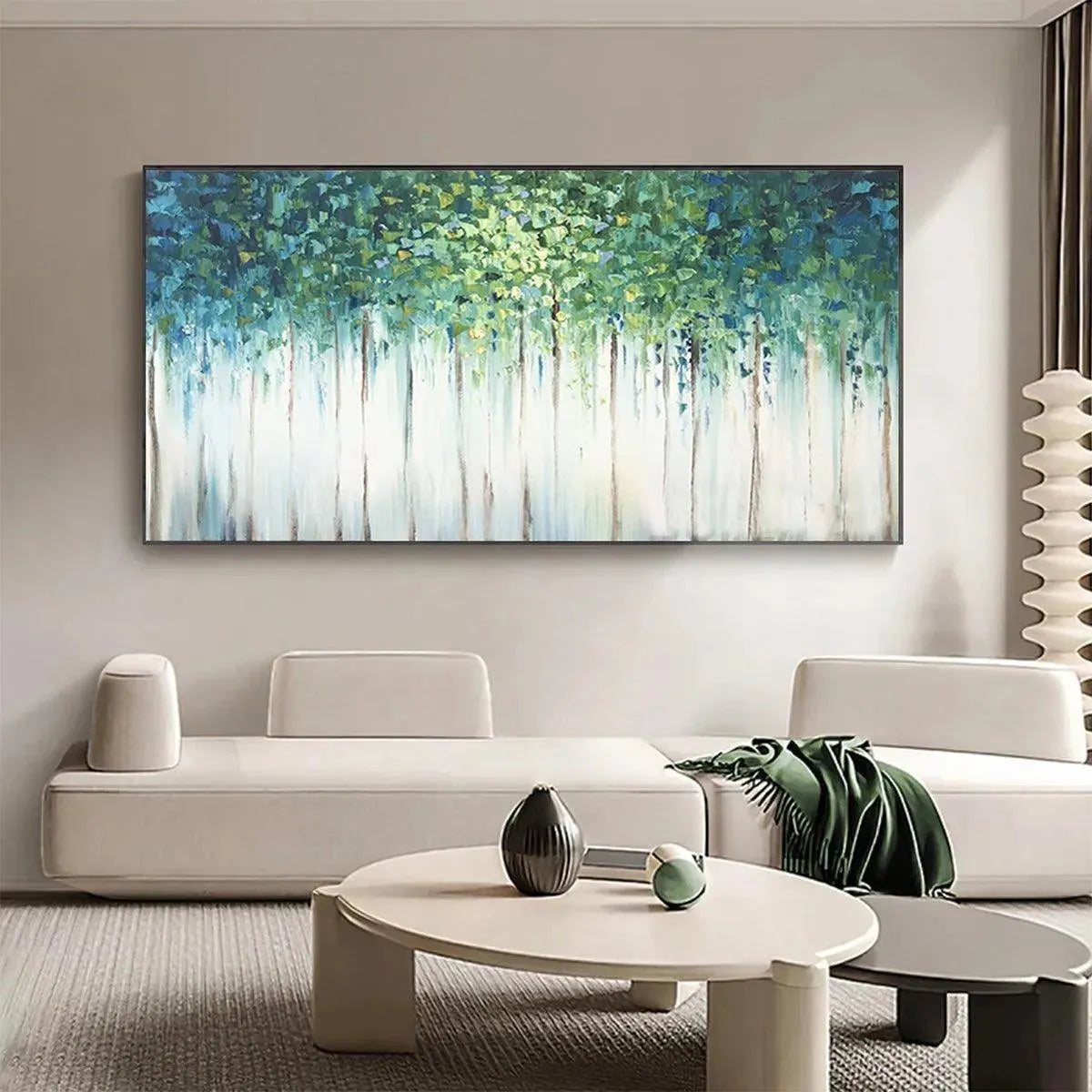 EMERALD FOREST: Abstract Forest Painting in Green and Blue - Image 8
