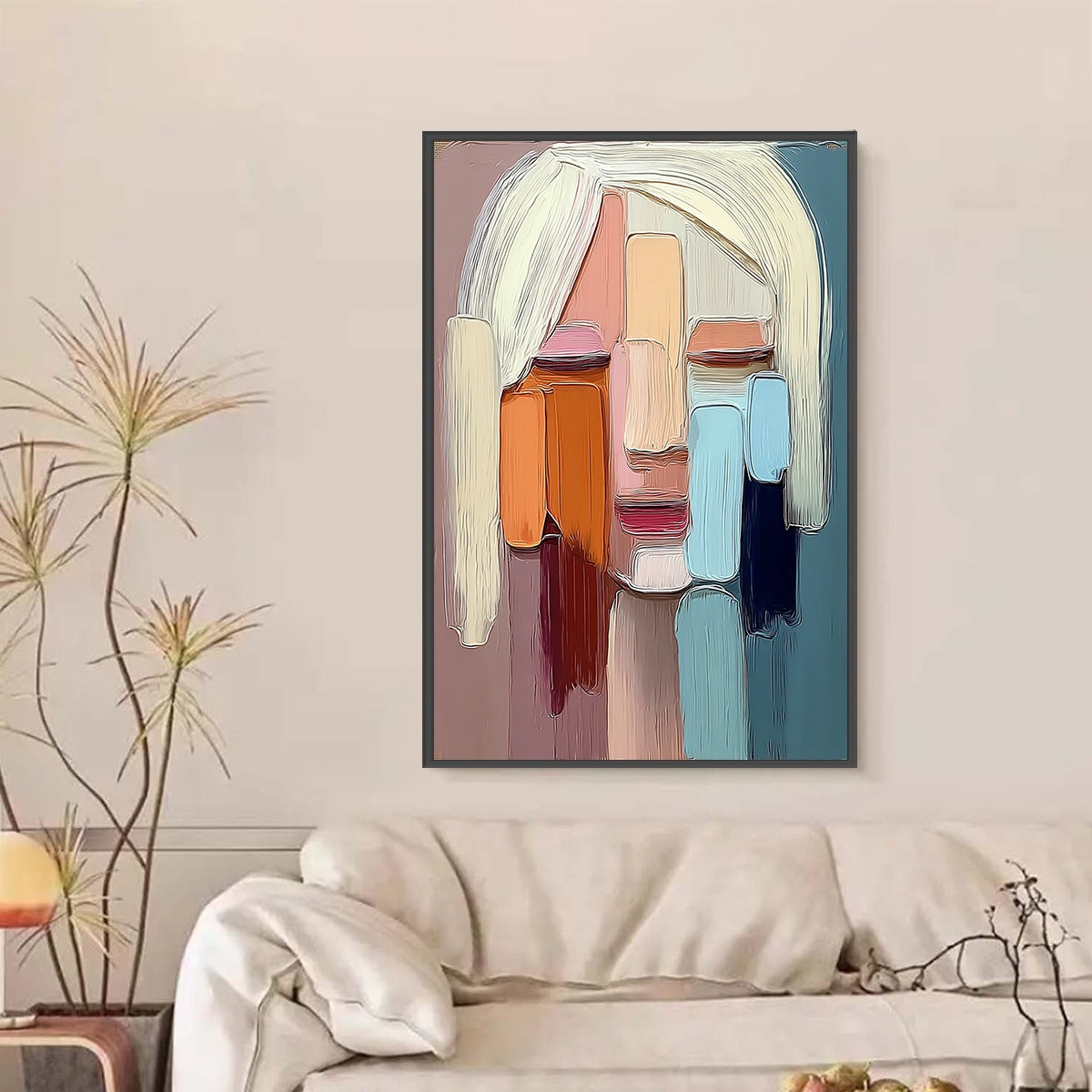 FACETS: Expressive Abstract Portrait Impasto Oil Painting - Image 2