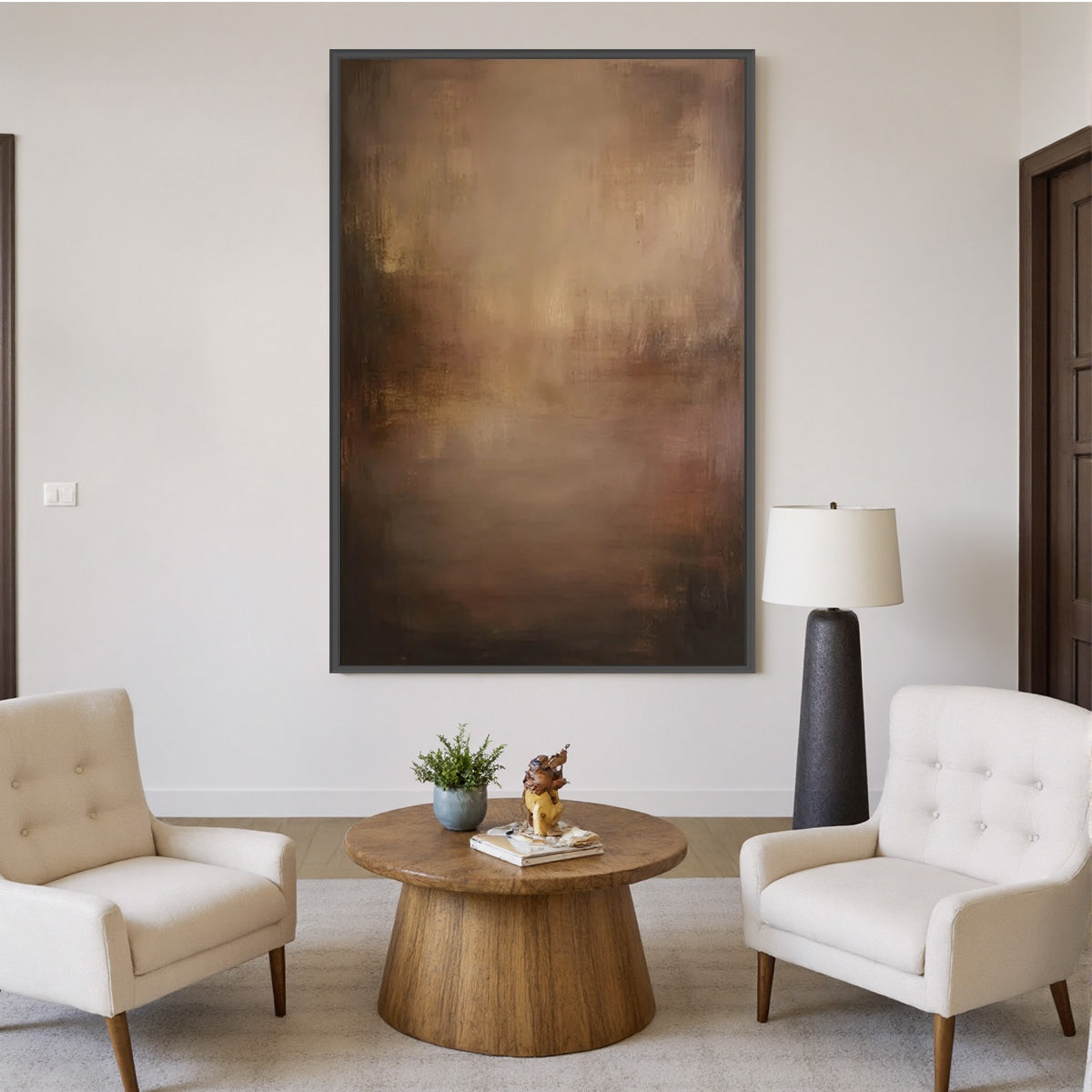 FADING EMBER: Wabi Sabi Abstract Art for Sophisticated Spaces - Image 4