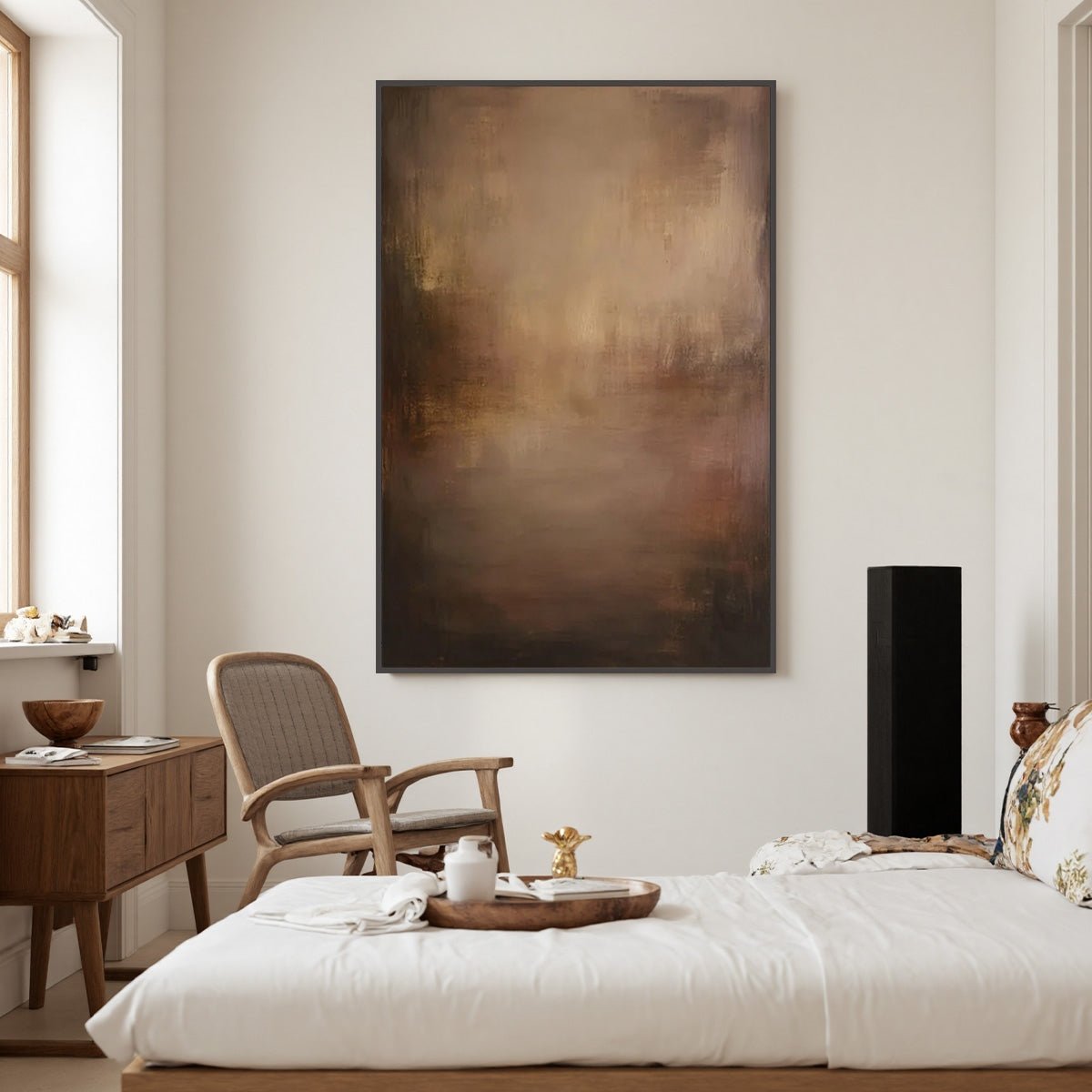 FADING EMBER: Wabi Sabi Abstract Art for Sophisticated Spaces - Image 2
