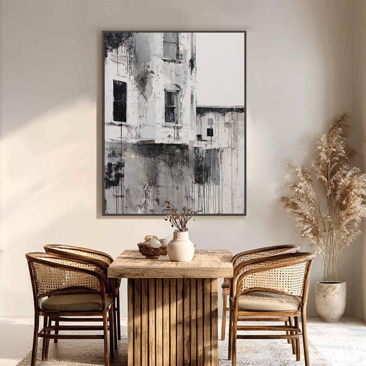 FADING FACADE: Monochromatic Abstract Architecture Painting - Image 4
