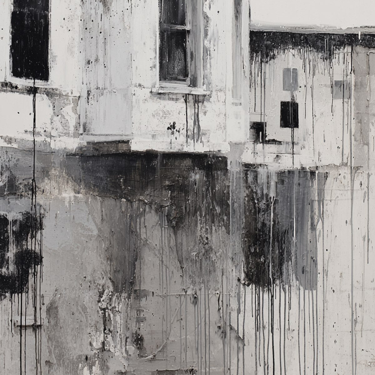 FADING FACADE: Monochromatic Abstract Architecture Painting - Image 5