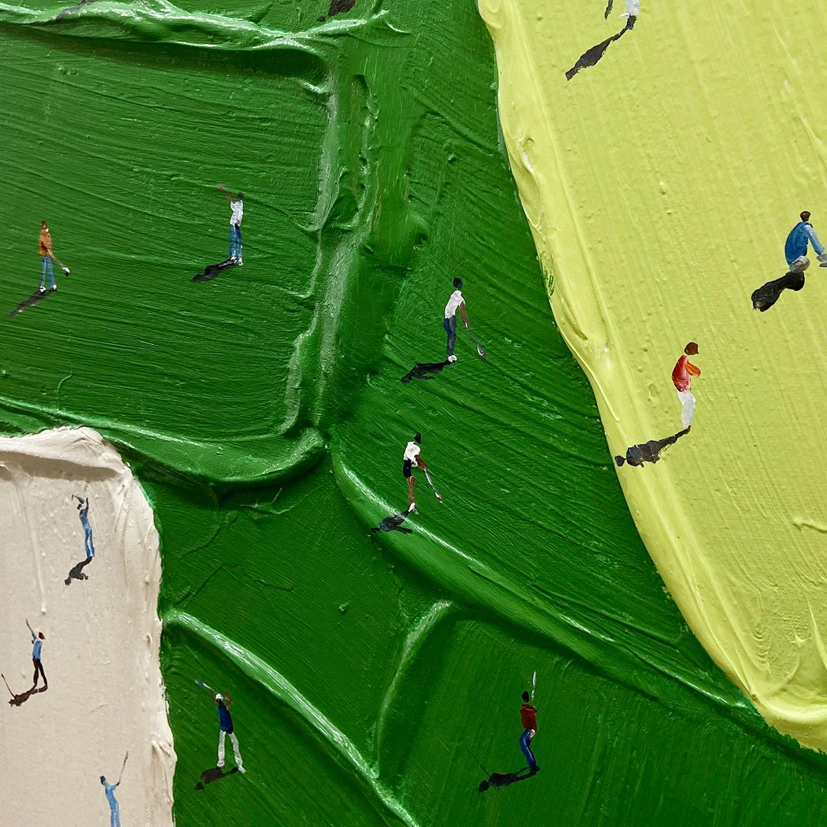 FAIRWAY DANCE: Textured Impasto Golf Scene Painting - Image 6