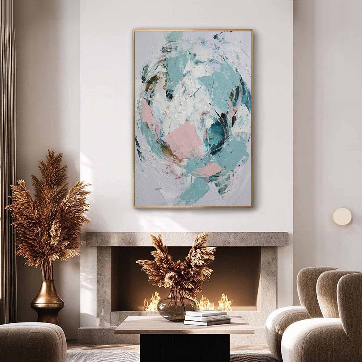 FIRST BLUSH: Textured Modern Abstract Painting - Image 4
