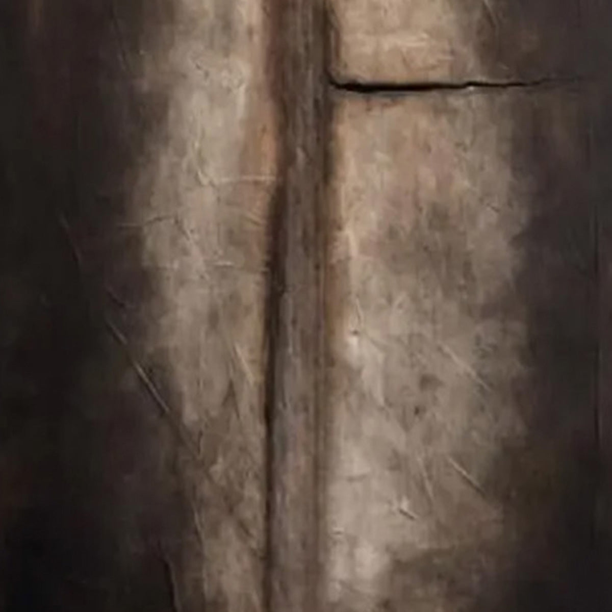 FISSURE: Large Textured Wabi Sabi Abstract Painting in Earth Tones - Image 3