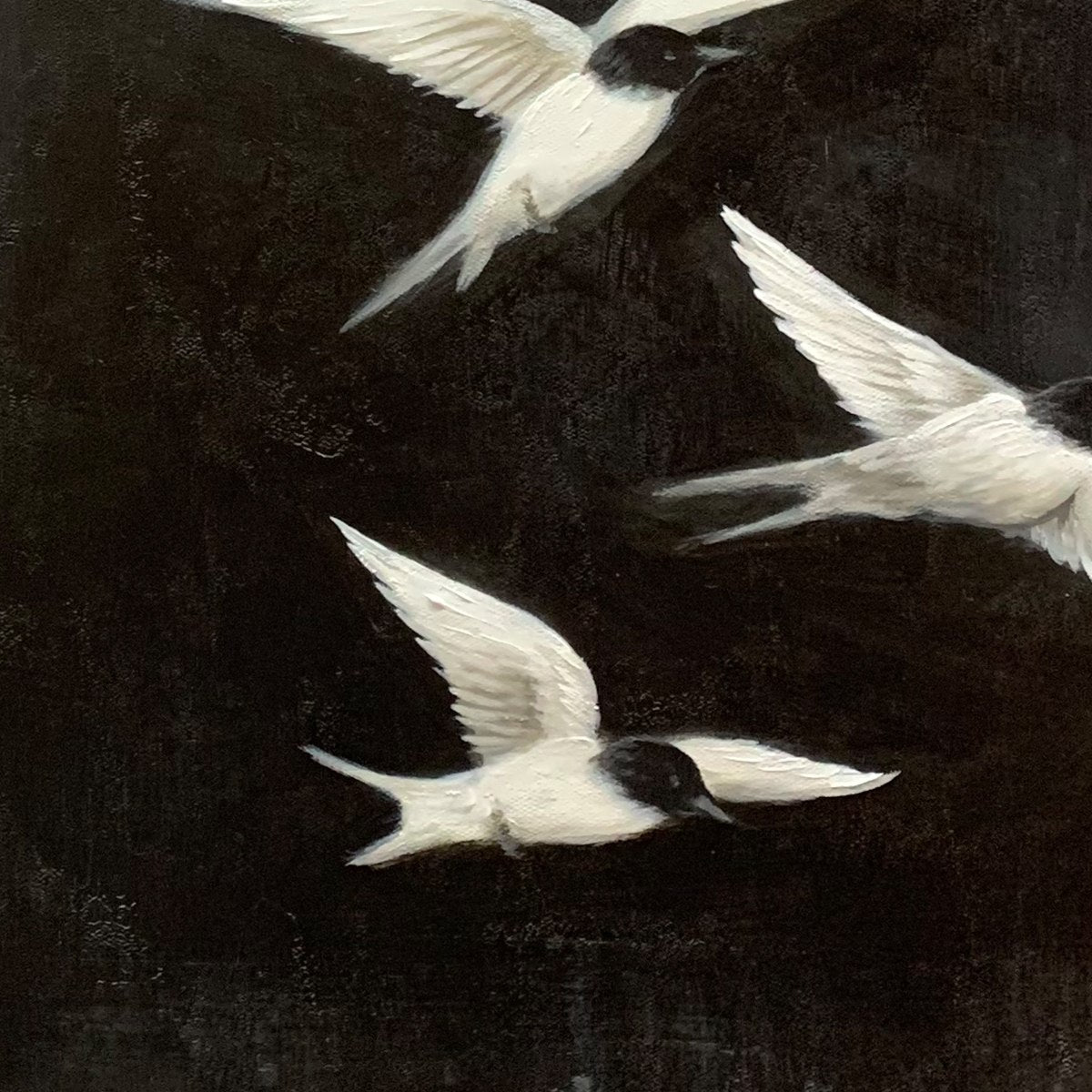 FLIGHT: Minimalist Birds in Flight Oil Painting - Image 5