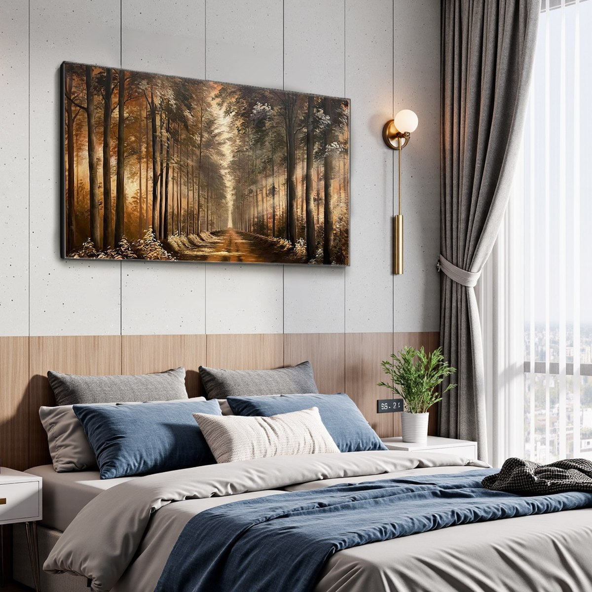 FOREST PATH: Panoramic Landscape Oil Painting - Image 4