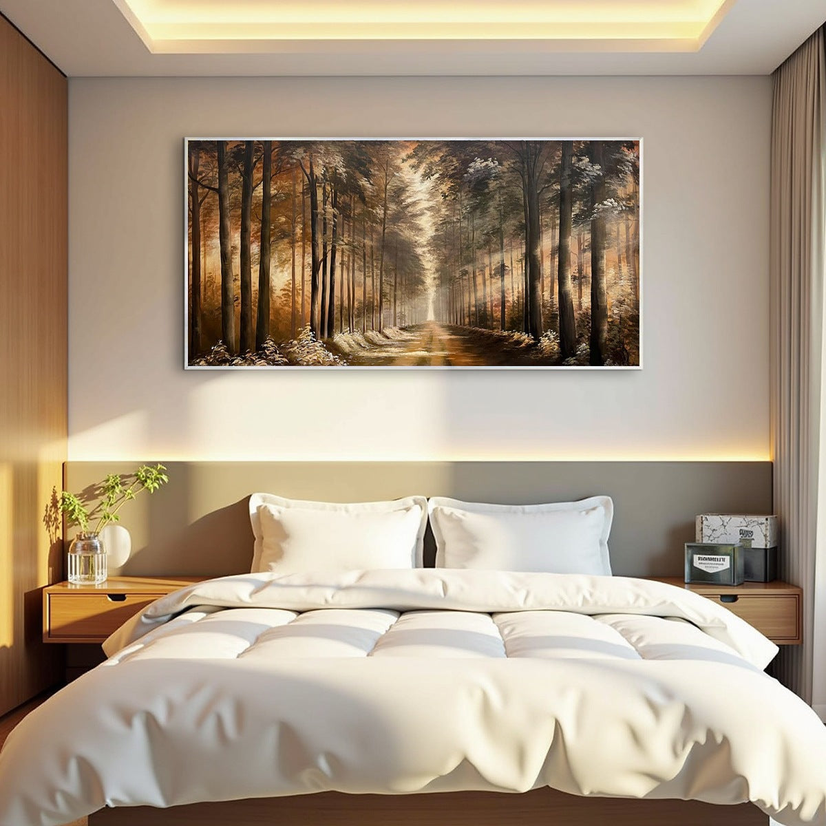 FOREST PATH: Panoramic Landscape Oil Painting - Image 6