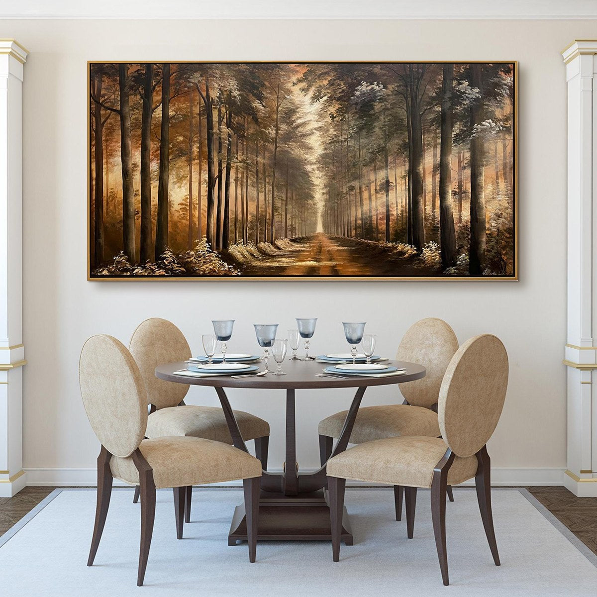 FOREST PATH: Panoramic Landscape Oil Painting - Image 7