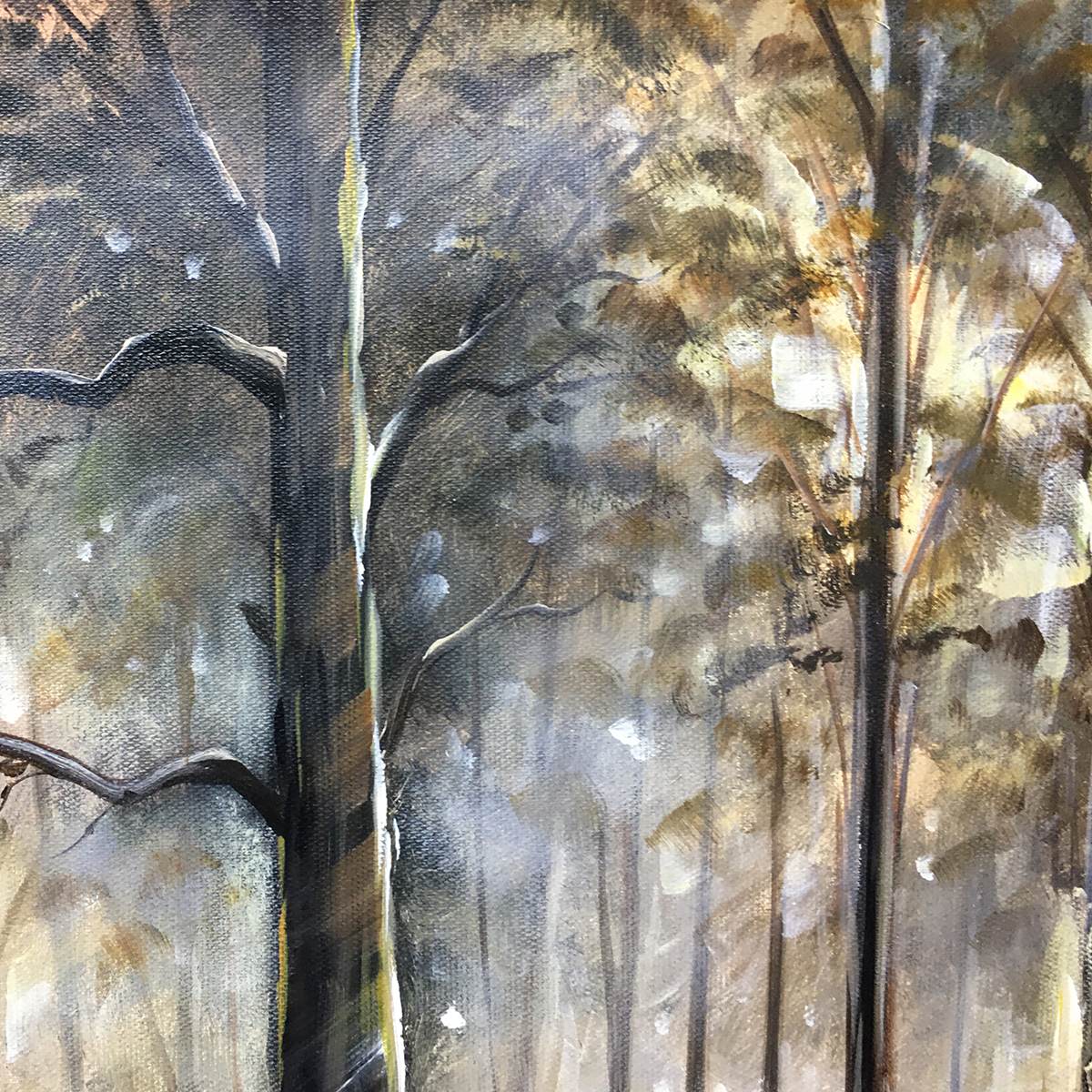 FOREST PATH: Panoramic Misty Forest Landscape Oil Painting - Image 6