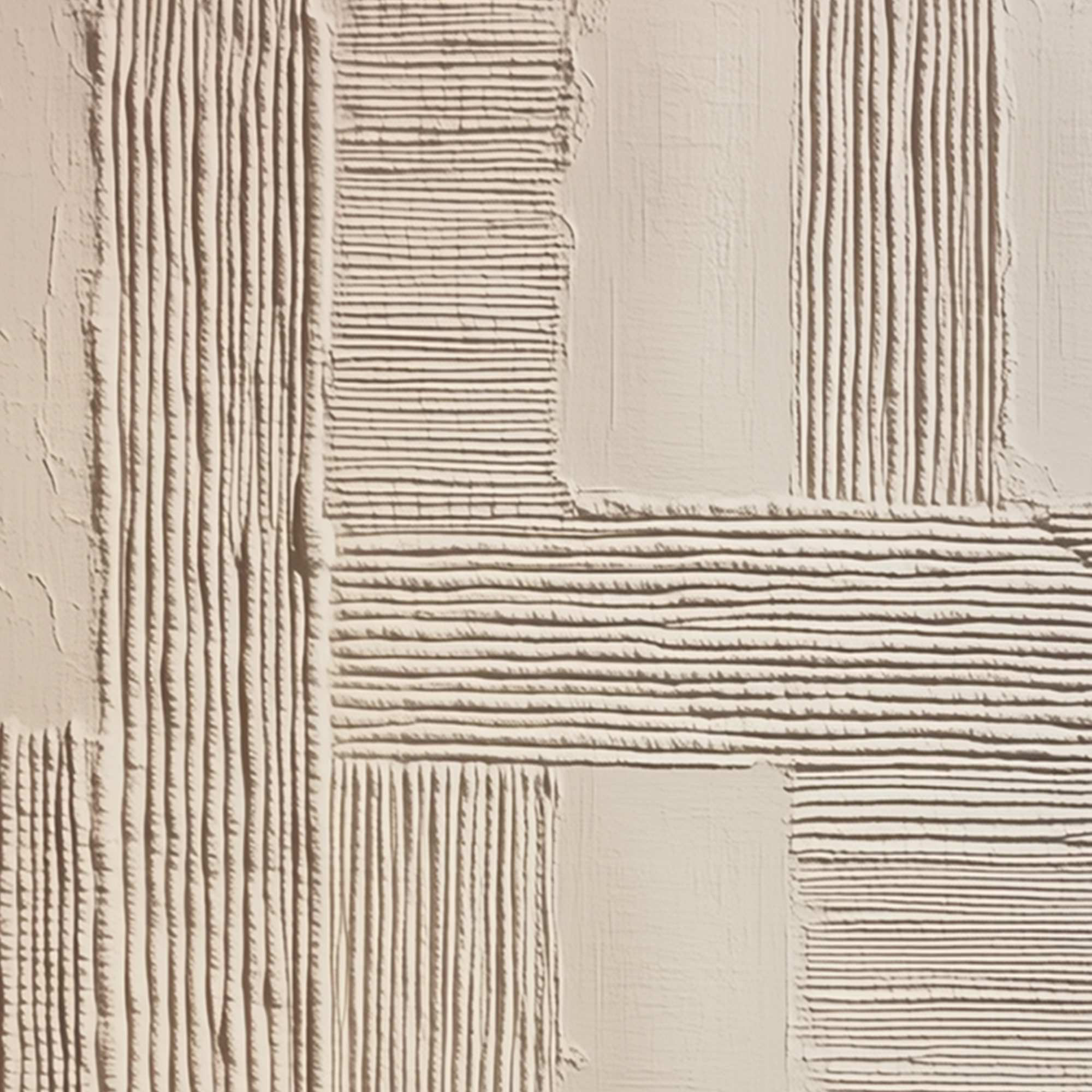 FOUNDATIONS: Textured Minimalist Abstract Painting in Beige - Image 3