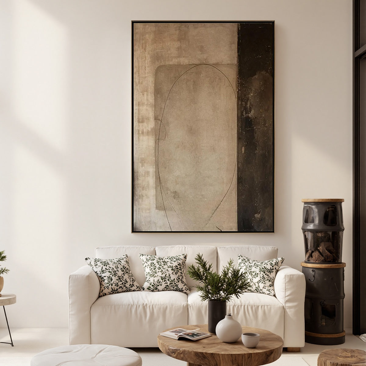 FRAGMENTED MEMORY: Wabi Sabi Style Textured Abstract Painting - Image 4