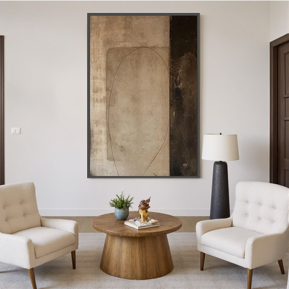 FRAGMENTED MEMORY: Wabi Sabi Style Textured Abstract Painting - Image 2