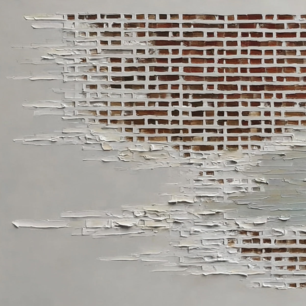 FRAGMENTS OF TIME: Textured Minimalist Architectural Abstract Painting - Image 3