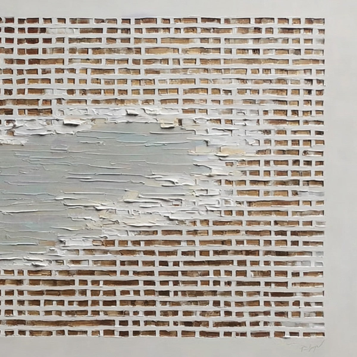 FRAGMENTS OF TIME: Textured Minimalist Architectural Abstract Painting - Image 5