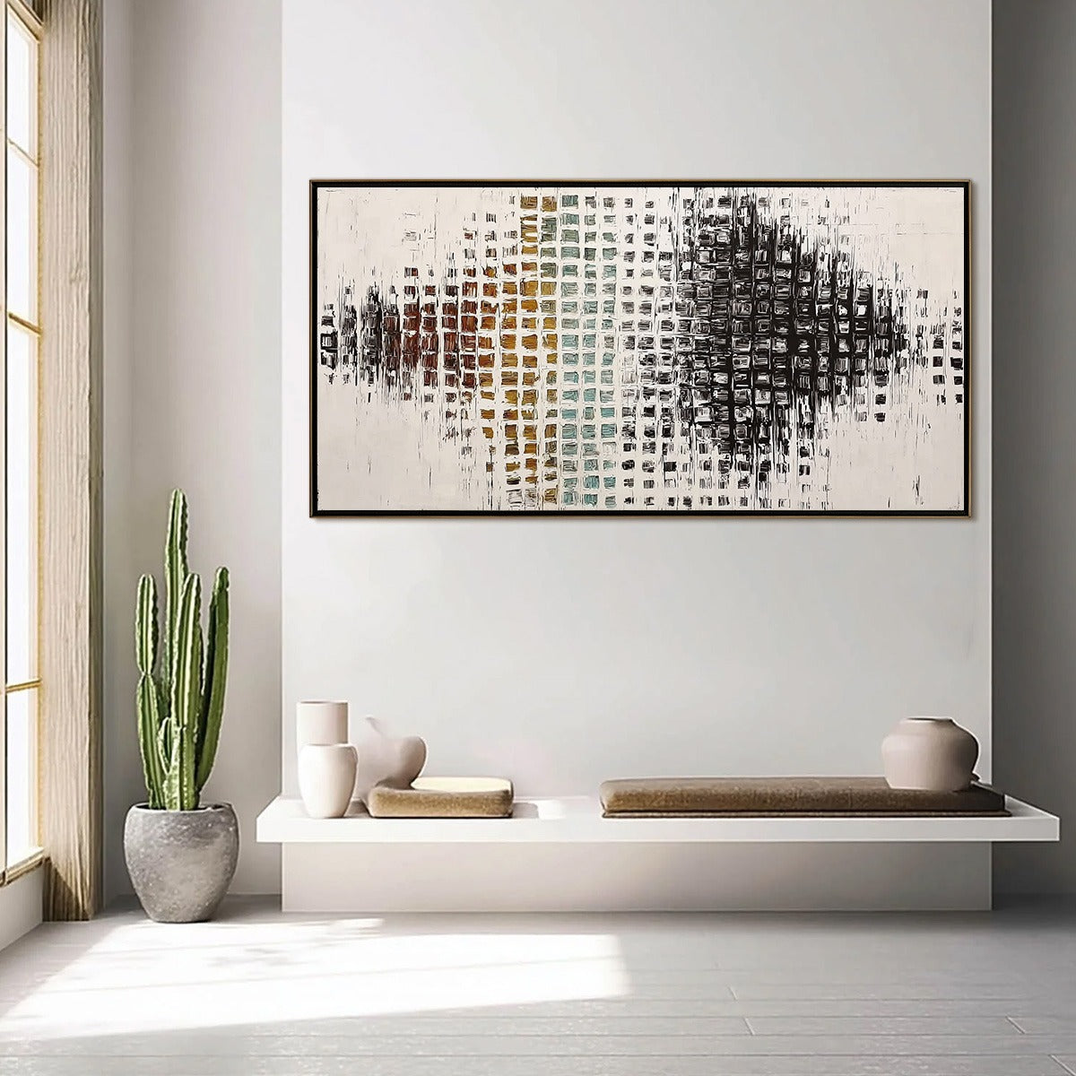 FREQUENCY: Large Textured Wabi Sabi Abstract Painting - Image 4