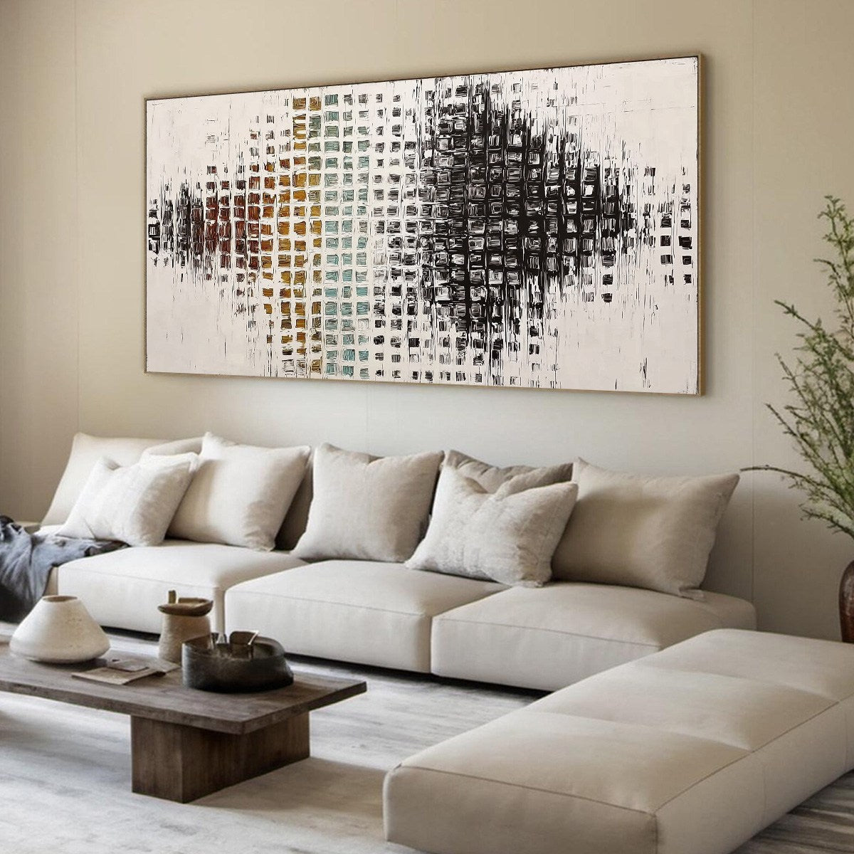 FREQUENCY: Large Textured Wabi Sabi Abstract Painting - Image 8