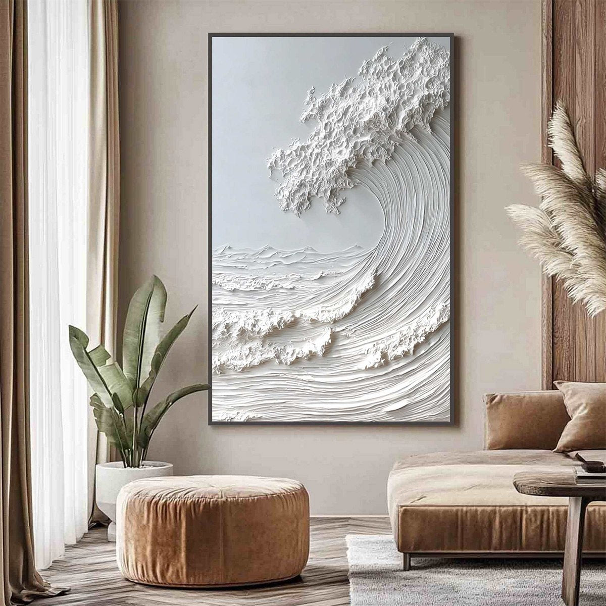 FROZEN MOMENTUM: Textured Impasto Seascape Oil Painting - Image 2