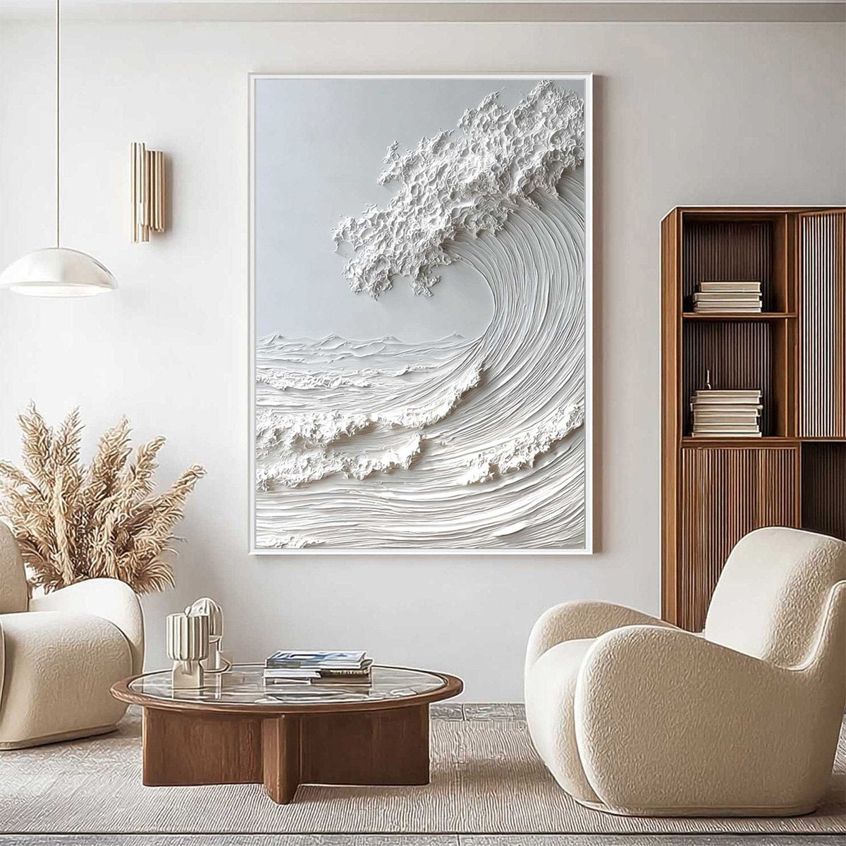 FROZEN MOMENTUM: Textured Impasto Seascape Oil Painting - Image 5