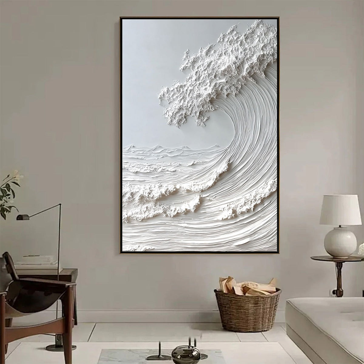 FROZEN MOMENTUM: Textured Impasto Seascape Oil Painting - Image 7