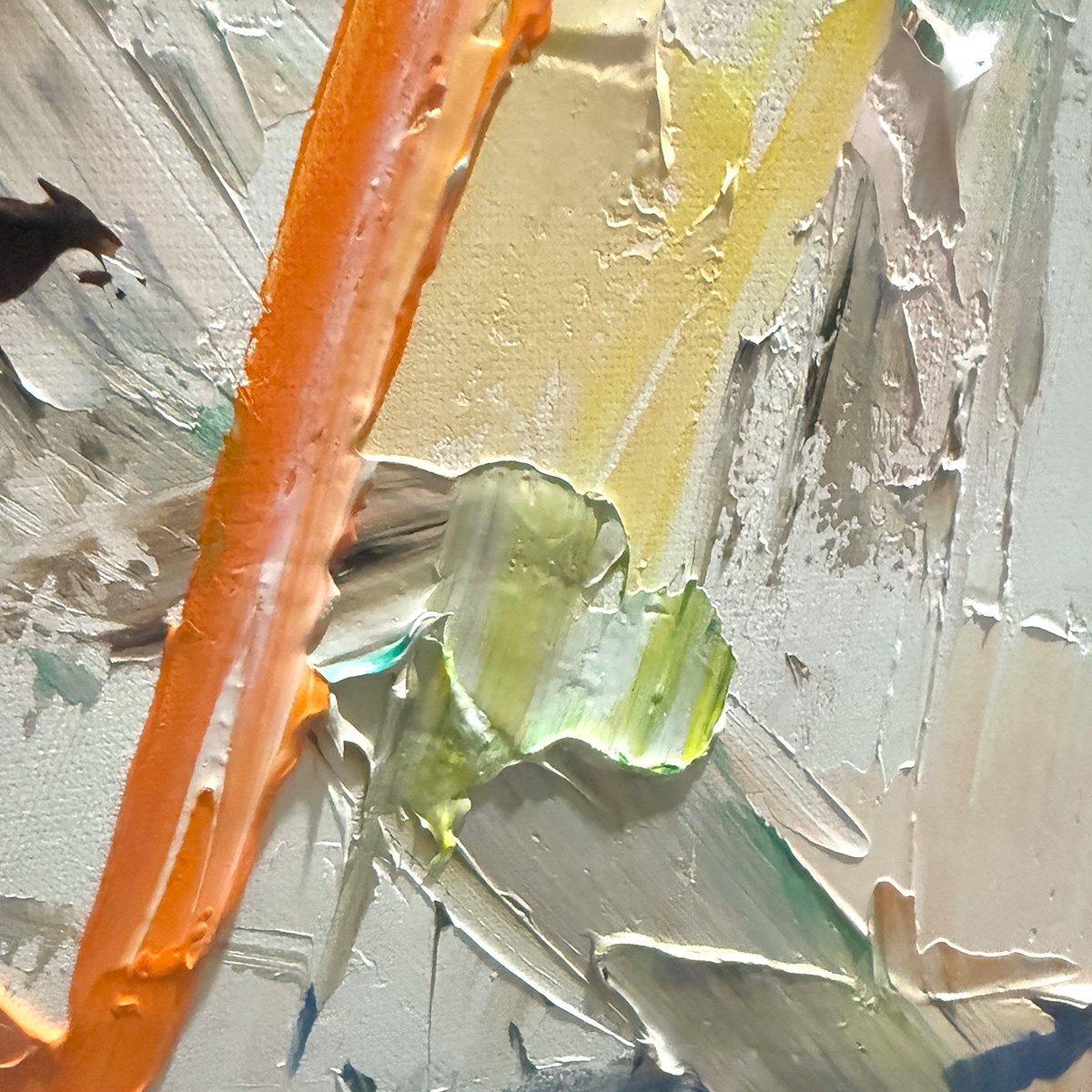 FROZEN RUSH: Textured Abstract Impasto Oil Painting - Image 6