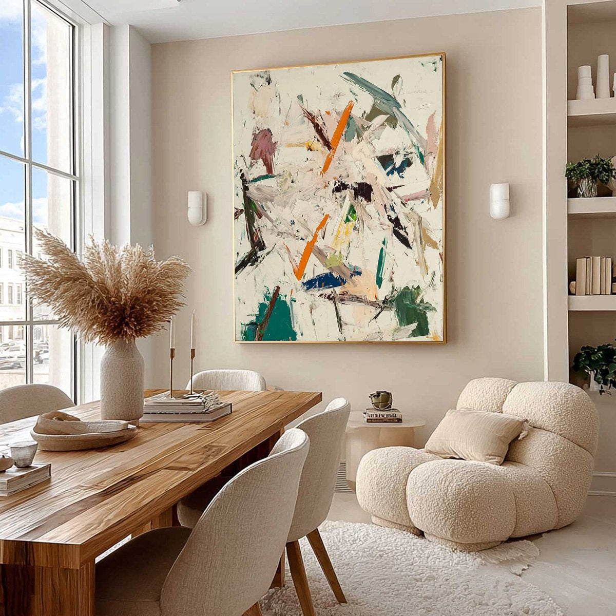 FROZEN RUSH: Textured Abstract Impasto Oil Painting - Image 7