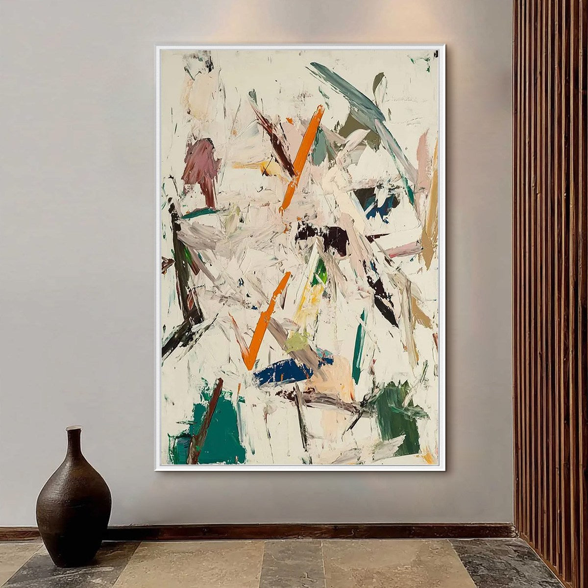 FROZEN RUSH: Textured Abstract Impasto Oil Painting - Image 2