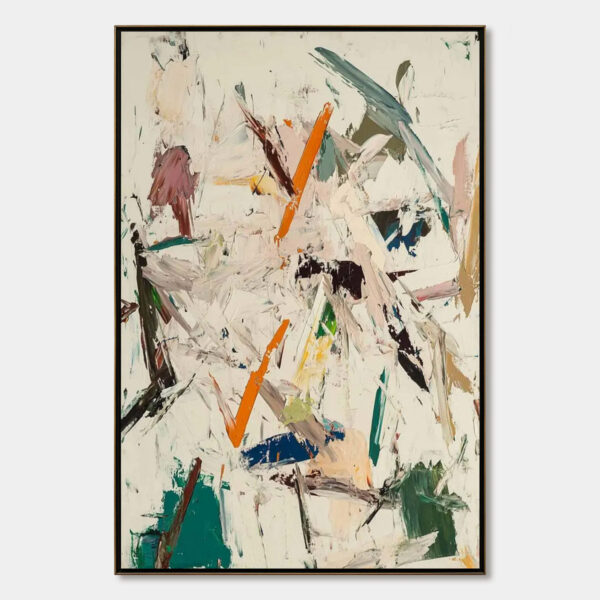 FROZEN RUSH: Textured Abstract Impasto Oil Painting