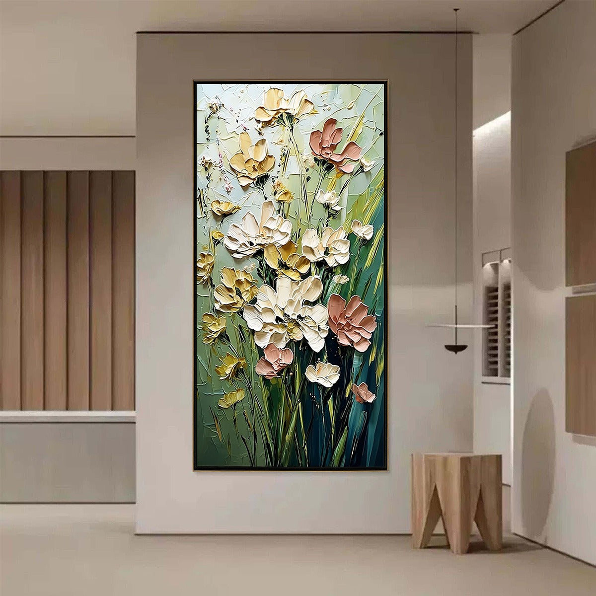 GARDEN SERENADE: Textured Impasto Painting of a Wildflower Meadow - Image 2