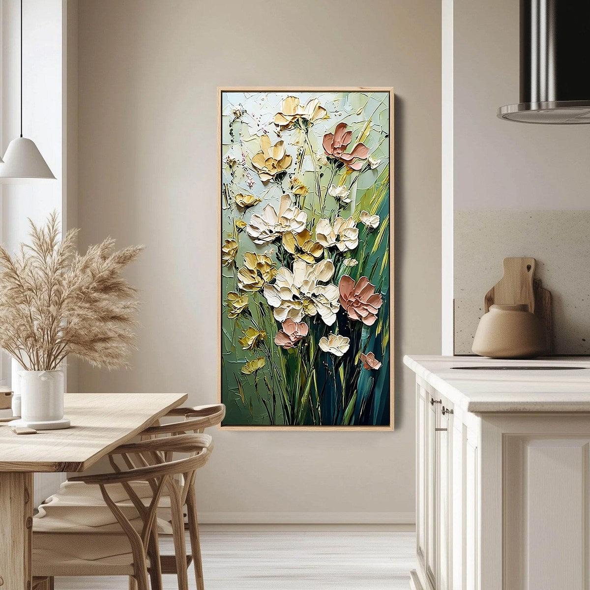 GARDEN SERENADE: Textured Impasto Painting of a Wildflower Meadow - Image 4