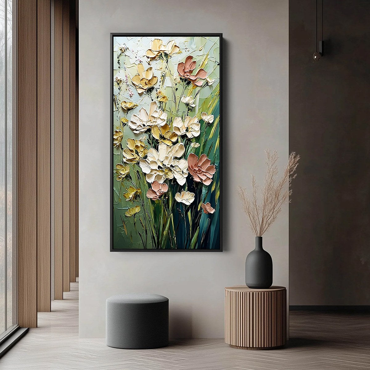 GARDEN SERENADE: Textured Impasto Painting of a Wildflower Meadow - Image 6