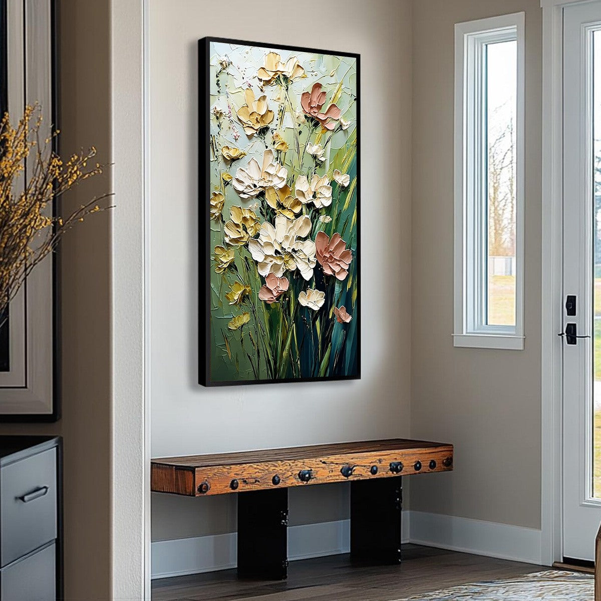 GARDEN SERENADE: Textured Impasto Painting of a Wildflower Meadow - Image 8