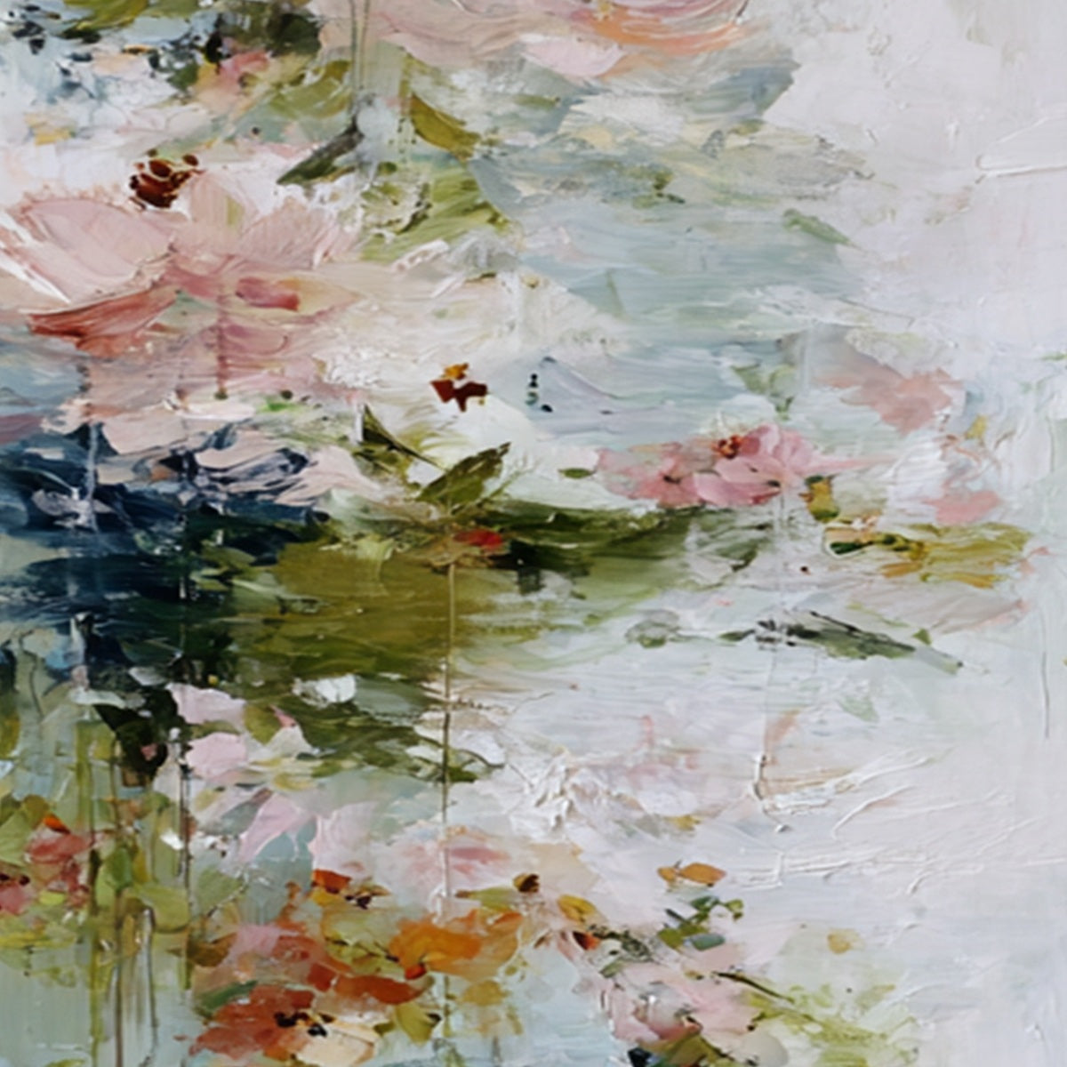 GARDEN REVERIE: Abstract Impressionist Floral Diptych Painting - Image 3