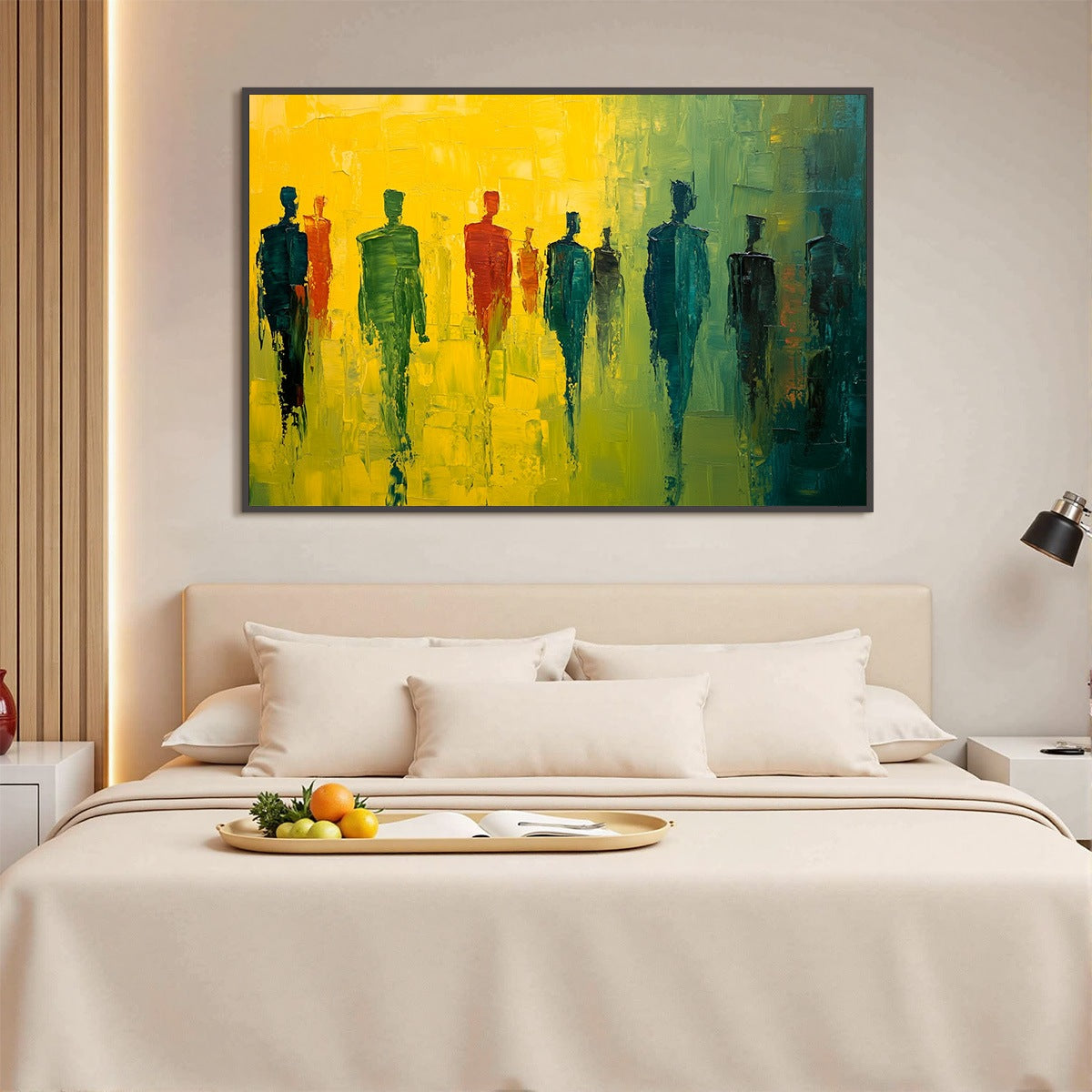 GATHERING LIGHT: Vibrant Abstract Figurative Oil Painting - Image 2