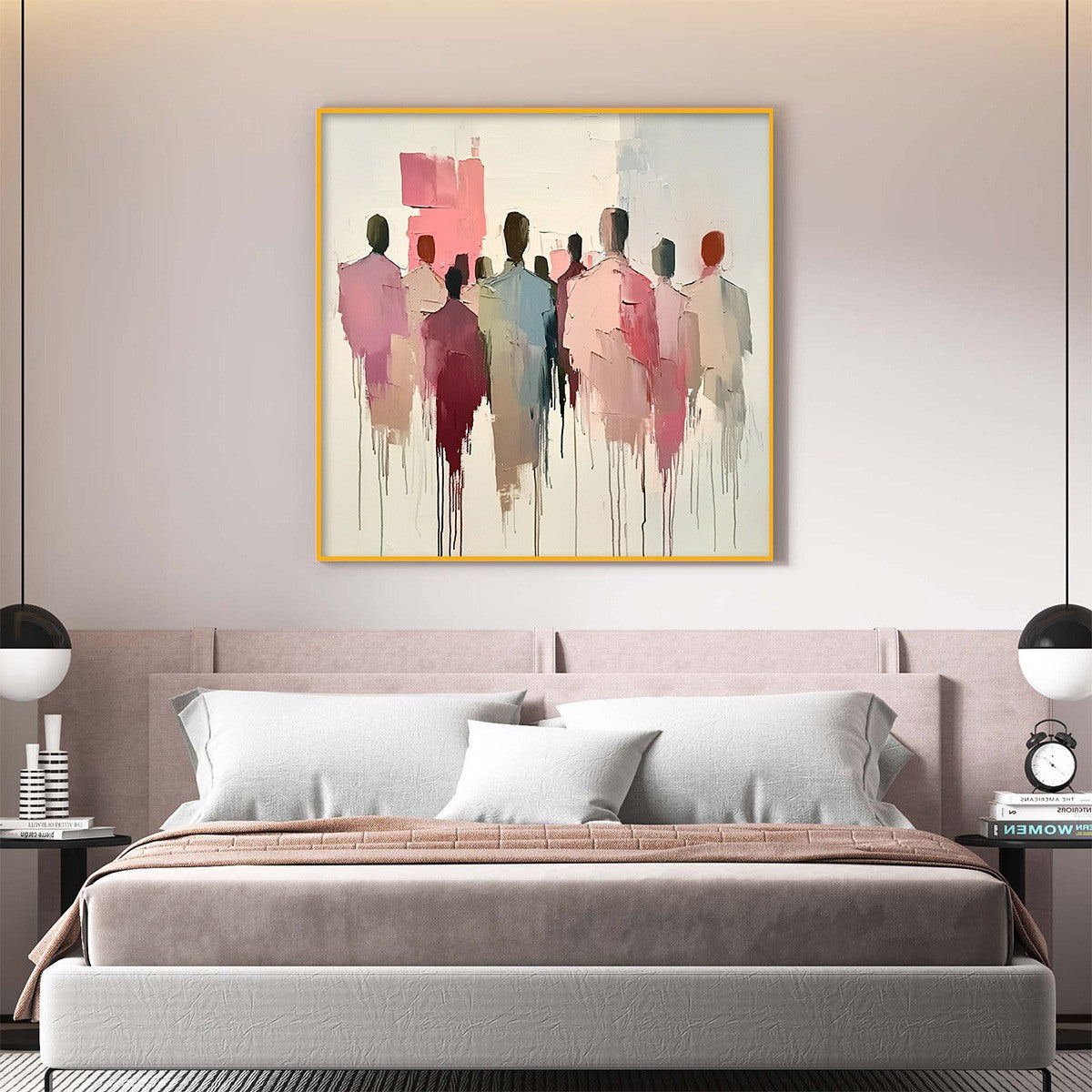 GATHERING: Abstract Figurative Palette Knife Oil Painting - Image 7