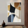 GEOMETRIC BALANCE: Abstract Minimalist Geometric Oil Painting