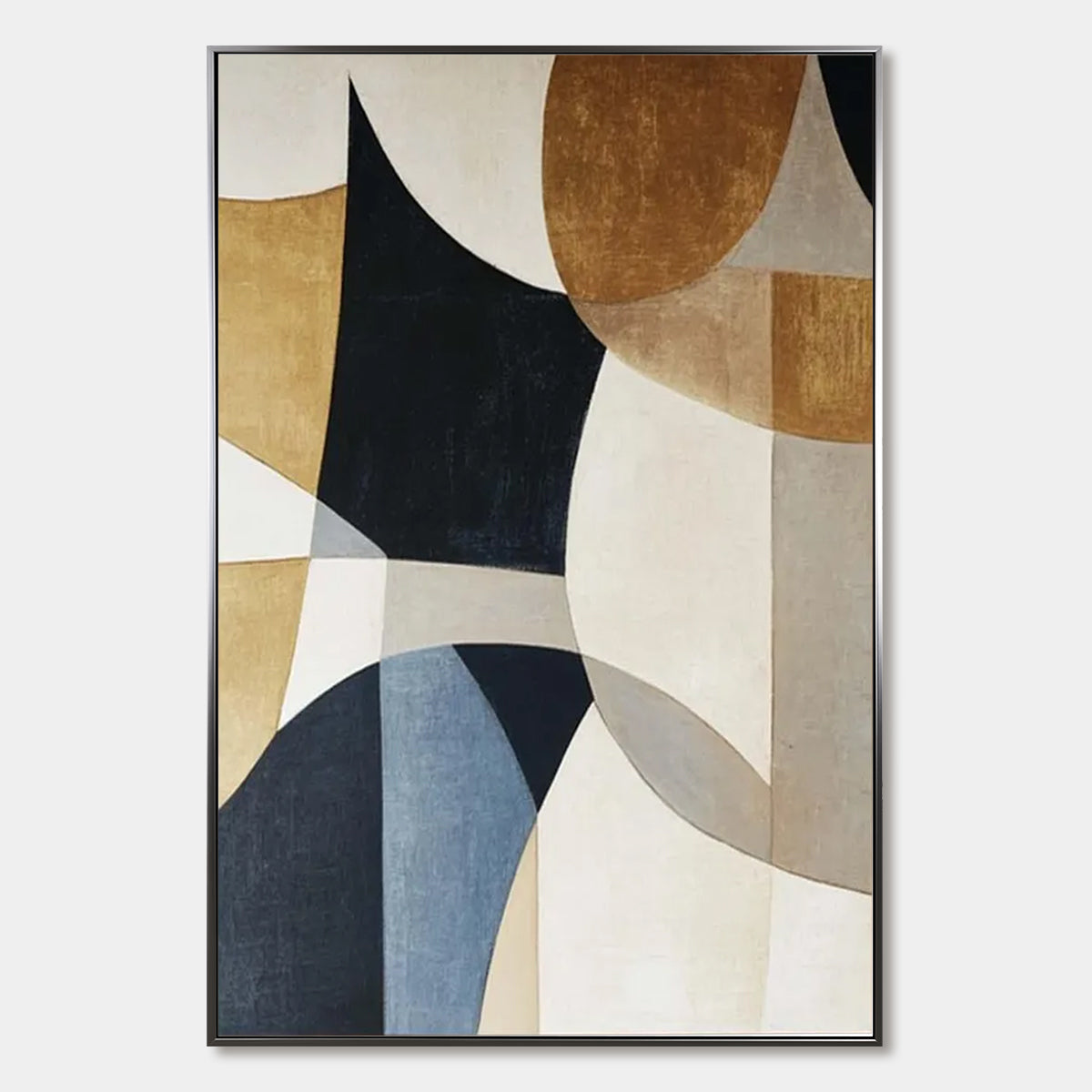 GEOMETRIC BALANCE: Abstract Minimalist Geometric Oil Painting