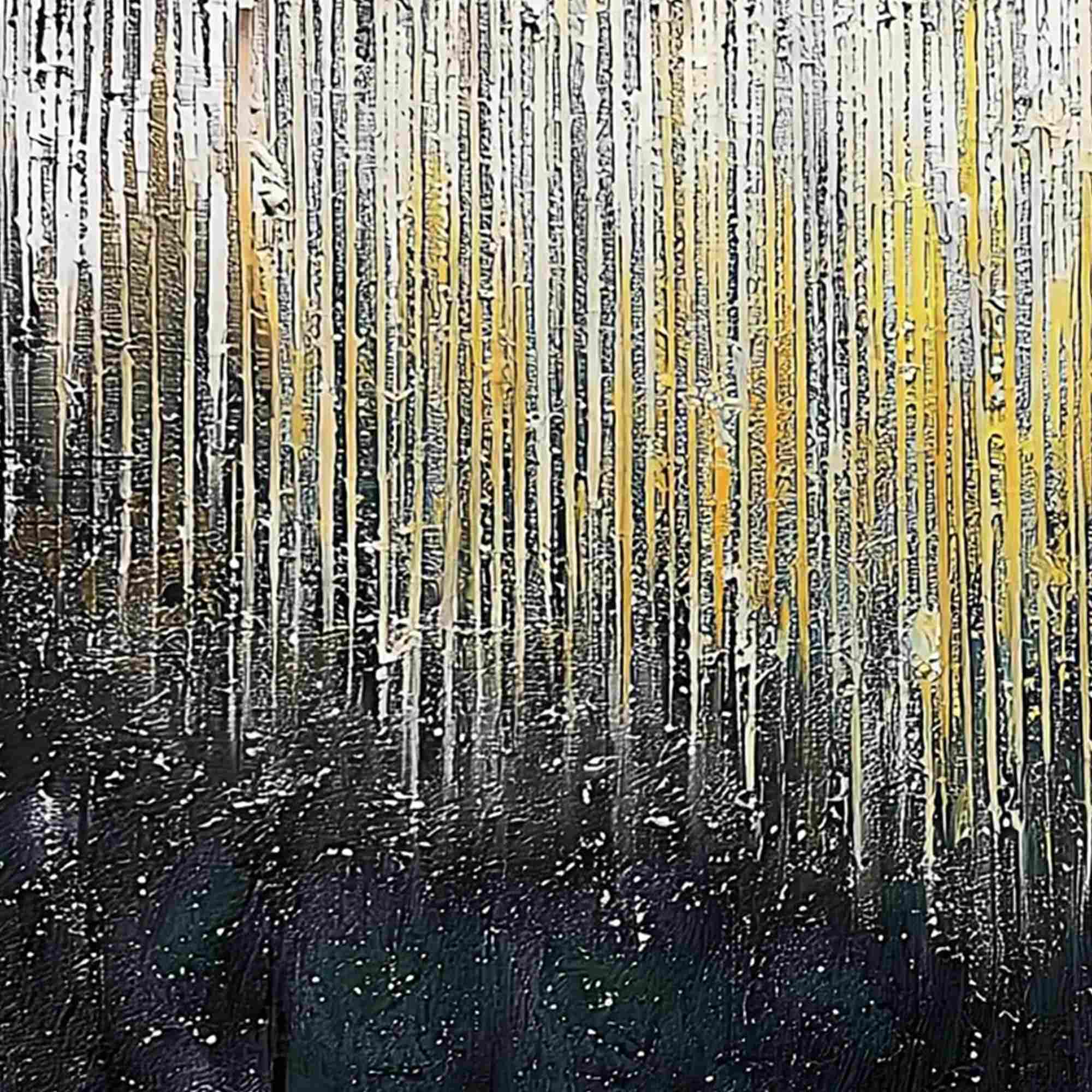 GOLDEN CASCADE: Large Textured Abstract Gold and Black Painting - Image 3