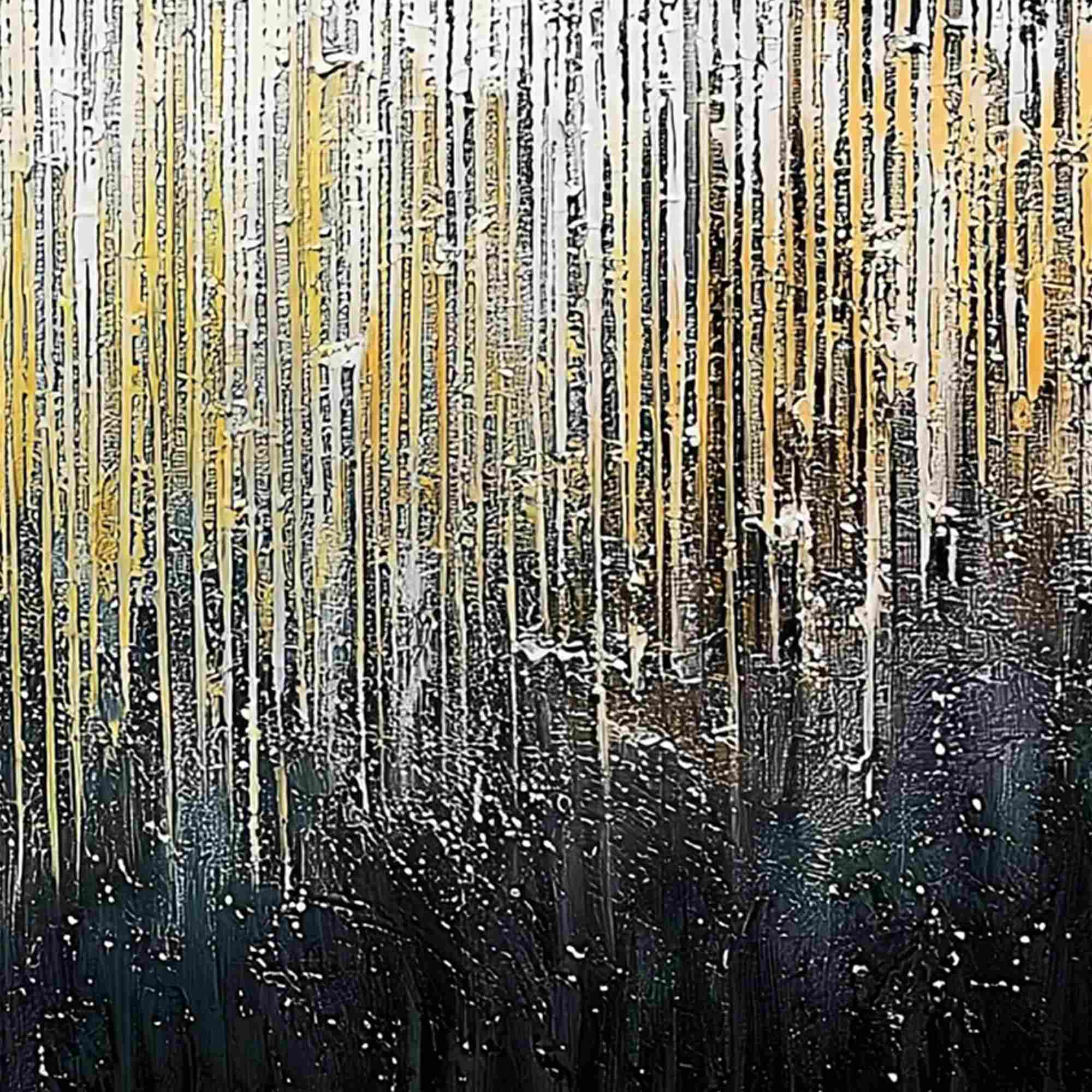 GOLDEN CASCADE: Large Textured Abstract Gold and Black Painting - Image 5