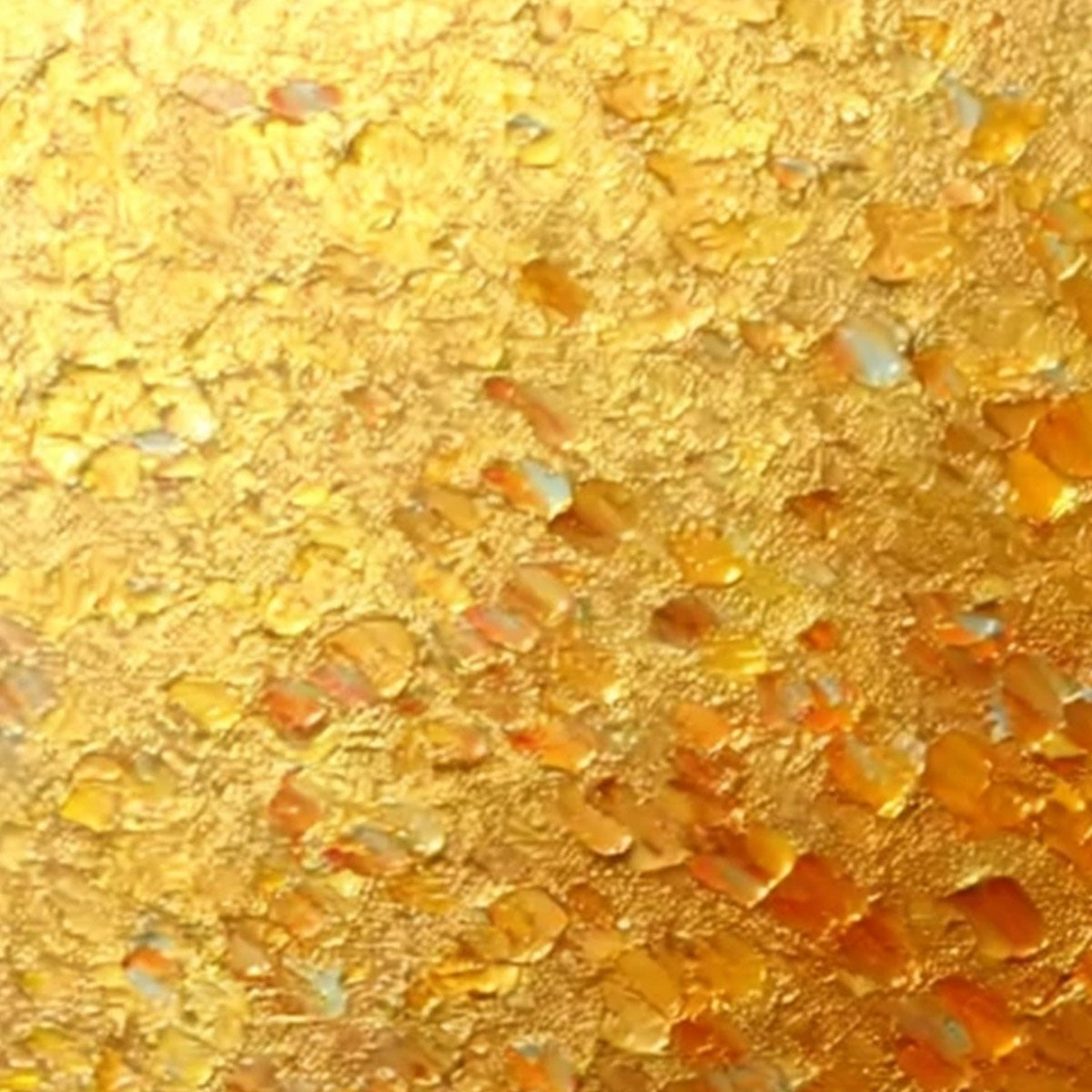 GOLDEN CATCH: Textured Gold Leaf Abstract Cat Painting - Image 4