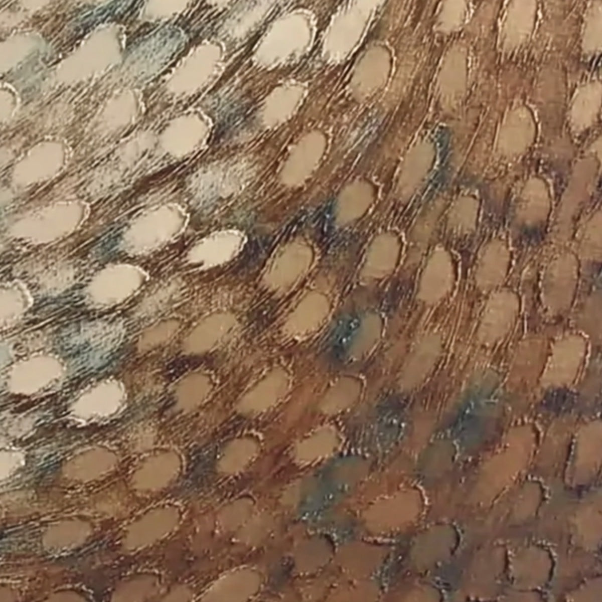GOLDEN DRIFT: Textured Wabi Sabi Abstract Oil Painting - Image 3