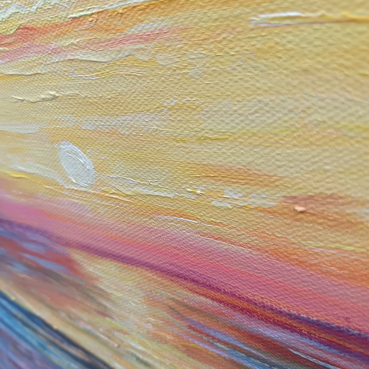Ready to Ship | GOLDEN HOUR | 28''x28'' | 70x70cm | Wood Frame - Image 2
