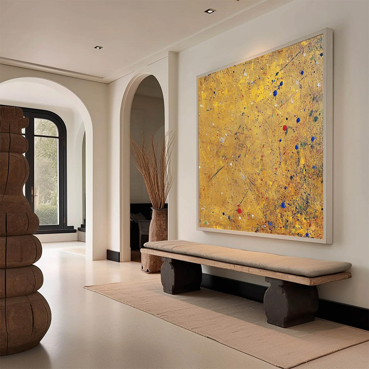 GOLDEN CHORUS: Abstract Expressionist Oil Painting - Image 5