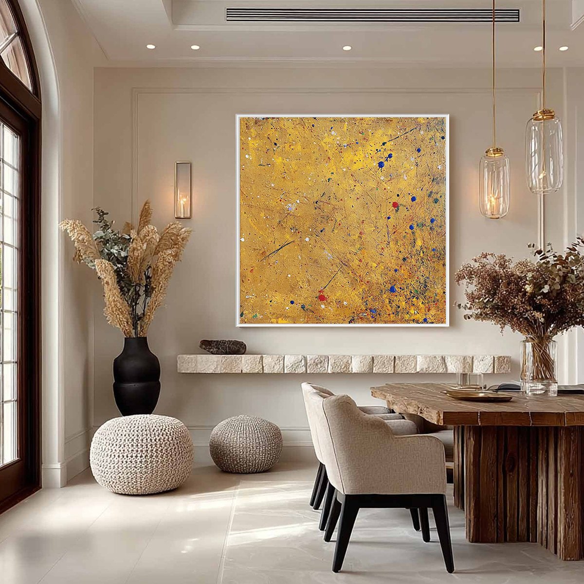 GOLDEN CHORUS: Abstract Expressionist Oil Painting - Image 4