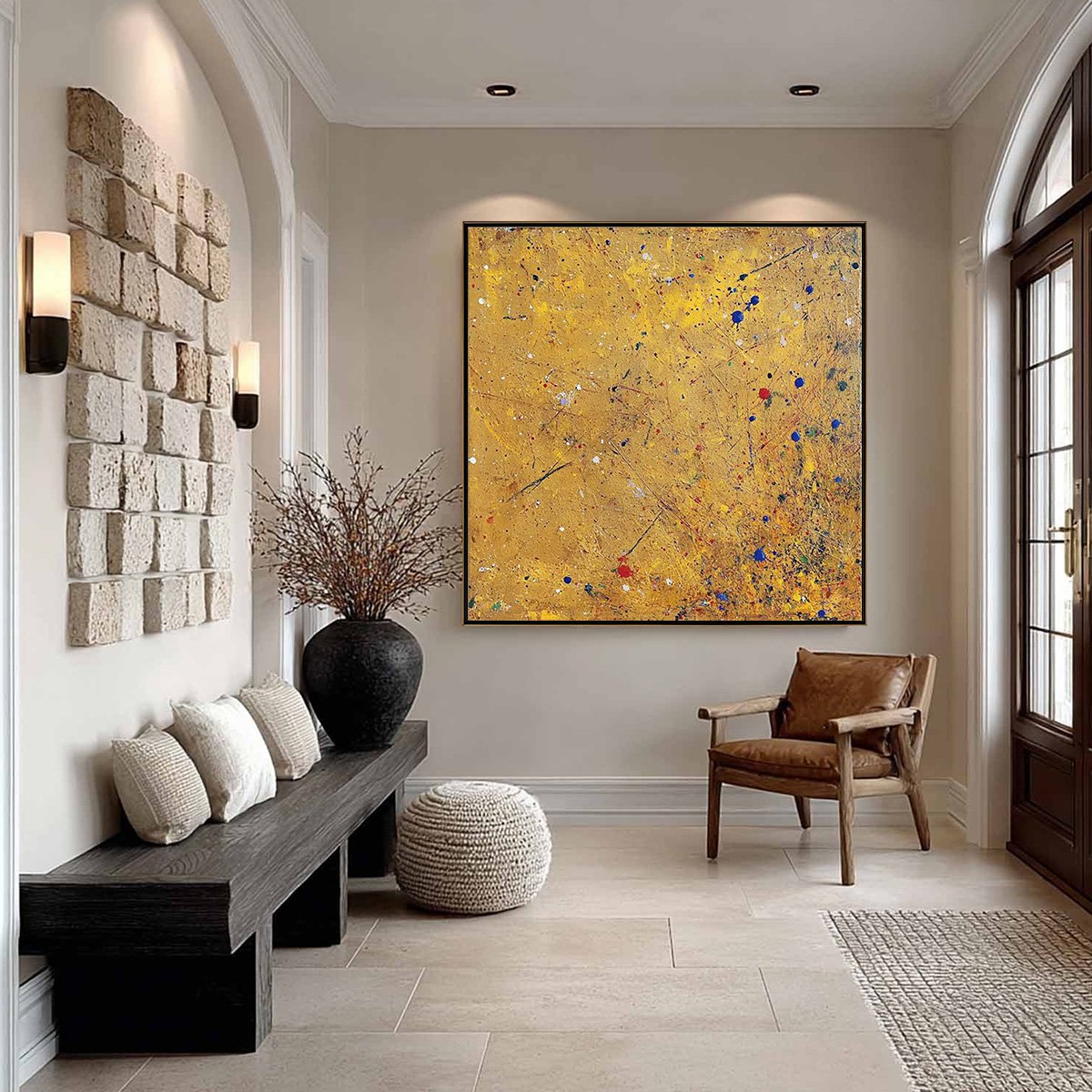 GOLDEN CHORUS: Abstract Expressionist Oil Painting - Image 2
