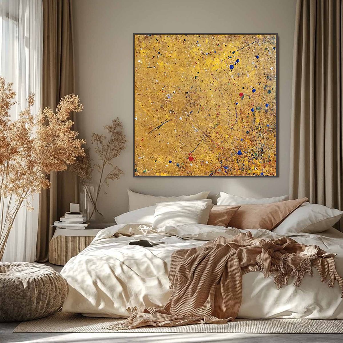 GOLDEN CHORUS: Abstract Expressionist Oil Painting - Image 6